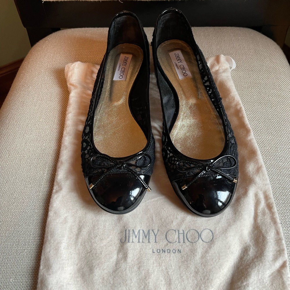 Jimmy Choo Lace Ballerina Flats